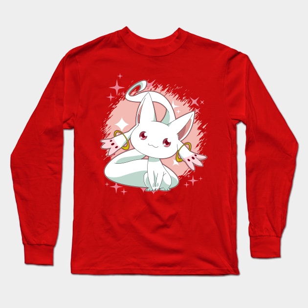 Kyubey Long Sleeve T-Shirt by WarGreymonZero